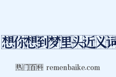 想你想到梦里头近义词是什么意思的图片